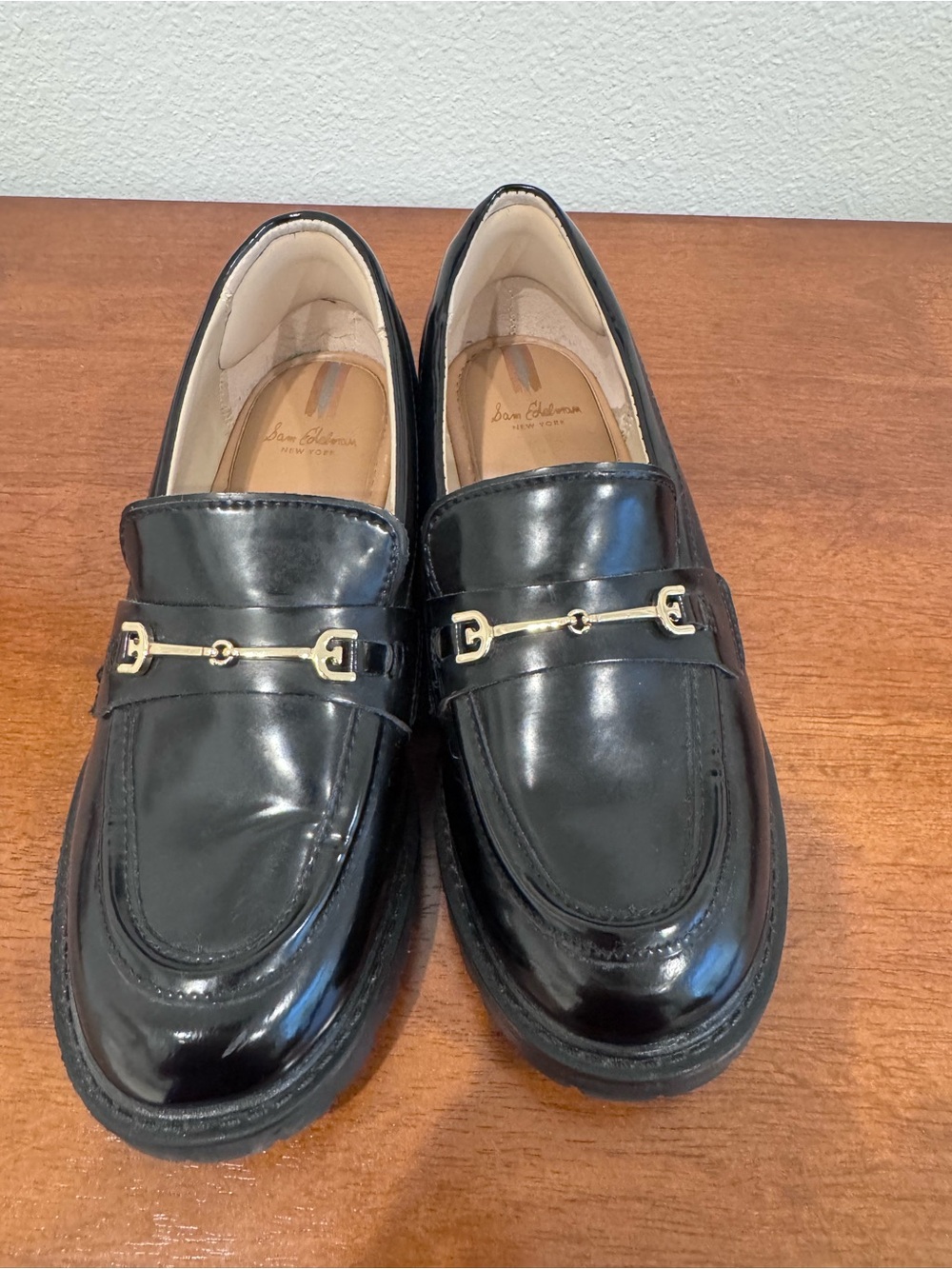 Sam Edelman Black Patent Leather Bit Loafers - Picture 2 of 6